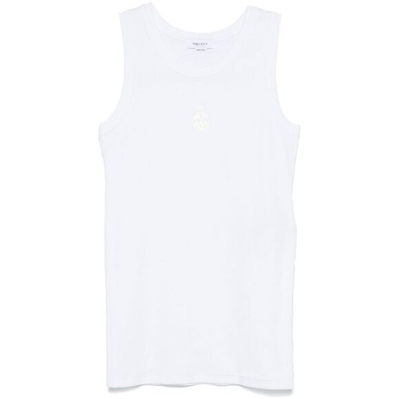 Alexander Mcqueen Men's Skull-Embroidered Tank Top